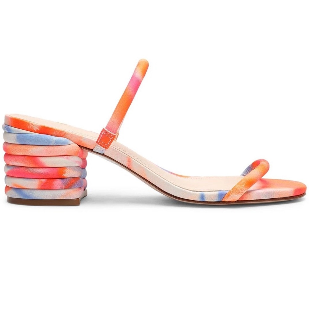 SCHUTZ Kyra Tie Dye Block Heel Slide Sandals - Picture 3 of 5